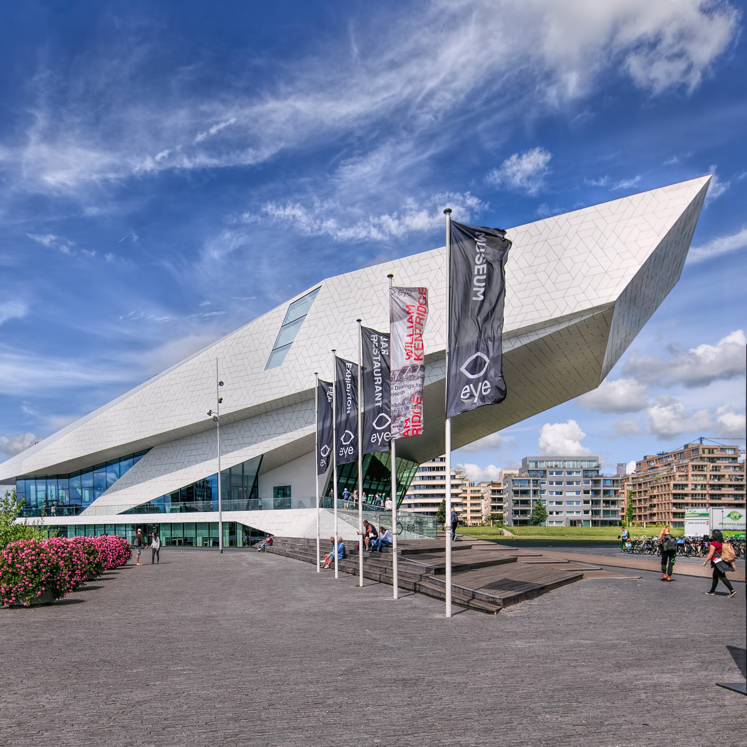 AMSTERDAM-AUG. 8, 2019. The iconic Eye Film Museum, archive and