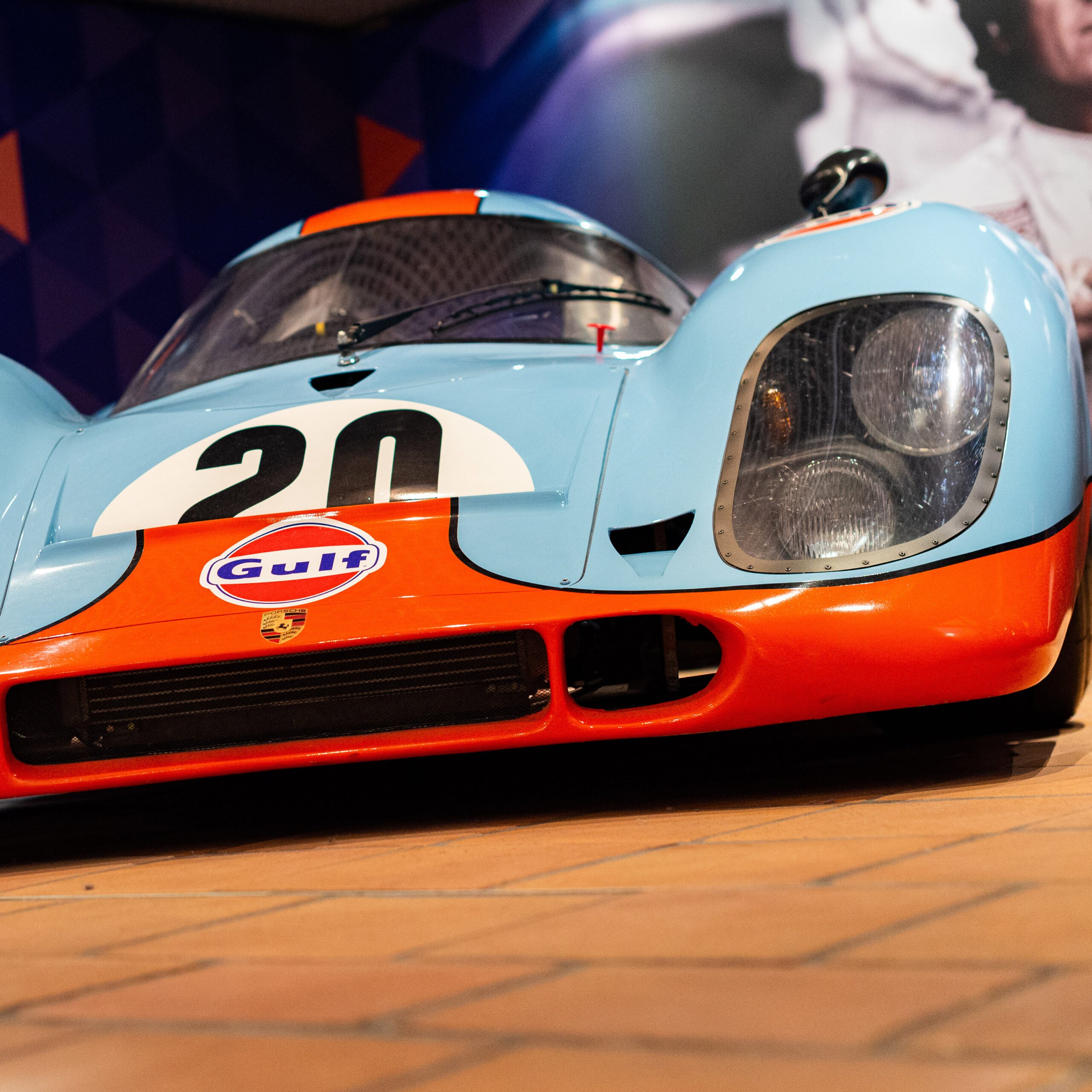 Iconic and rare Race car Porsche 917 Gulf From Steve Mc Queen at